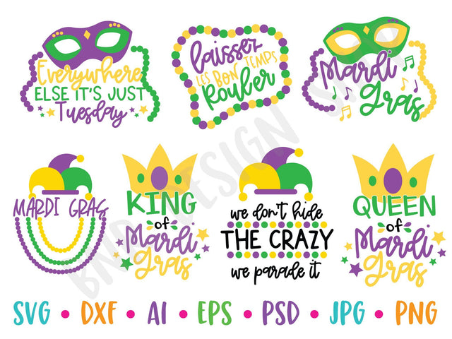 Mardi Gras SVG Bundle SVG BNRDesignShop