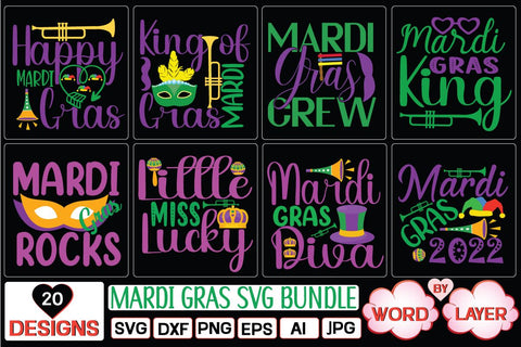 Mardi gras SVG bundle SVG Cut File SVG Studio Innate 