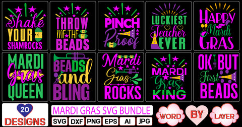 Mardi Gras SVG Bundle SVG Cut File SVG Studio Innate 