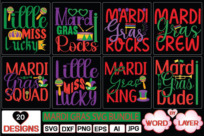 Mardi gras SVG bundle SVG Cut File SVG Studio Innate 