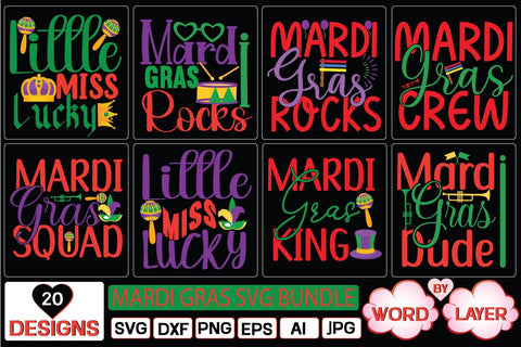 Mardi gras SVG bundle SVG Cut File SVG Studio Innate 