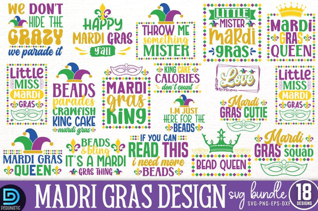Mardi Gras Svg Bundle SVG DESIGNISTIC 