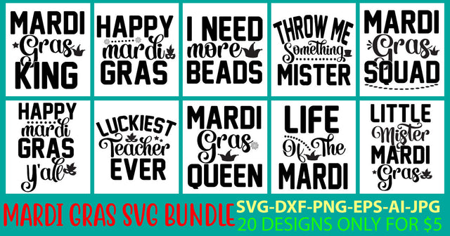 Mardi Gras Svg Bundle SVG Syaman 