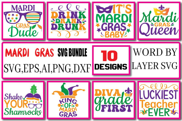 Mardi Gras SVG Bundle Vol. 2 SVG Craftlabsvg24 
