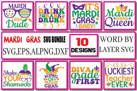 Mardi Gras SVG Bundle Vol. 2 SVG Craftlabsvg24 