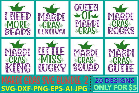 Mardi Gras Svg Bundle Vol. 2 SVG Syaman 