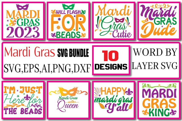 Mardi Gras SVG Bundle Vol. 4 SVG Craftlabsvg24 