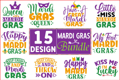 Mardi Gras SVG design Bundle SVG CraftingStudio 