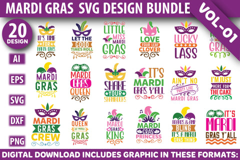 Mardi Gras SVG Design Bundle SVG Rupkotha 