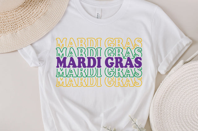 Mardi Gras svg, Fat Tuesday svg, Kids Mardi Gras Svg, Fat Tuesday Carnival Svg, Girl Mardi Gras Shirt, stacked word svg, Mardi Gras png, dxf SVG Fauz 
