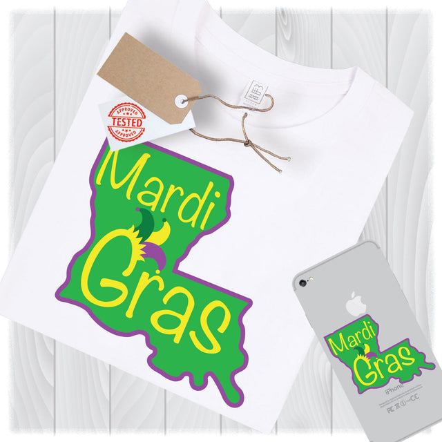 Mardi Gras Svg Files For Cricut Designs Svg Cut Files Silhouette Svg Cutting File Cricut Svg Files Louisiana Svg, Louisiana State svg SVG My Sew Cute Boutique 