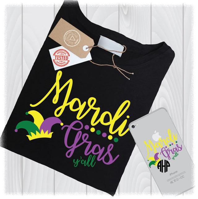 Mardi Gras SVG Files, SVG, Y'all, New Orleans Svg, Svg File, Svg Designs, Mardi Gras Y'all Svg, Louisiana Svg, Mardi Gras Cut File SVG My Sew Cute Boutique 