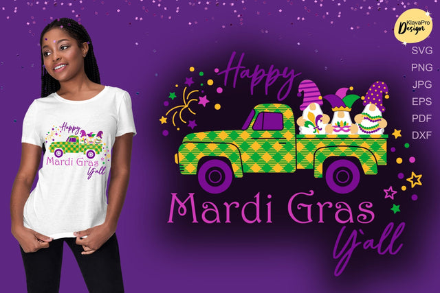 Mardi Gras SVG| Happy Mardi Gras Y`all SVG | layered cut file SVG Klava P 