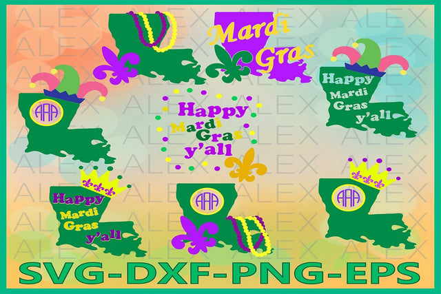 Mardi Gras SVG, Louisiana Mardi Gras SVG AlexSVGStudio 