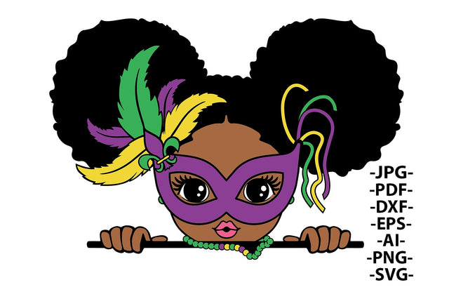 Mardi Gras Svg, Mardi Gras 2022, Mardi Gras Mask, Fat Tuesday svg, Carnival Mask svg, Black Girl Svg, Louisiana SVG, New Orleans SVG SVG 1uniqueminute 