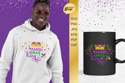Mardi Gras SVG| Mardi Gras King SVG | layered cut file SVG Klava P 