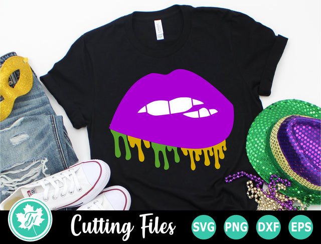 Mardi Gras SVG | Mardi Gras Lip Biting SVG SVG TrueNorthImagesCA 