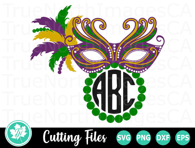 Mardi Gras SVG | Mardi Gras Mask SVG | Monogram SVG SVG TrueNorthImagesCA 