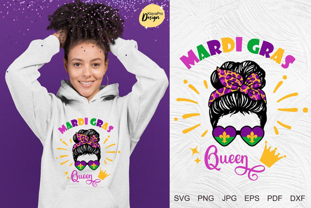 Mardi Gras SVG| Mardi Gras Queen SVG | layered cut file SVG Klava P 