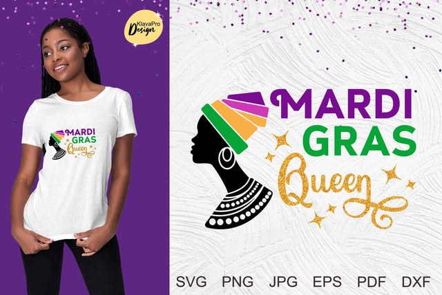 Mardi Gras SVG| Mardi Gras Queen SVG | layered cut file SVG Klava P 