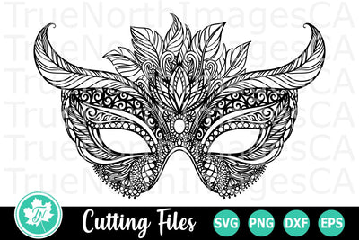 Mardi Gras SVG | Mask SVG | Zentangle SVG SVG TrueNorthImagesCA 