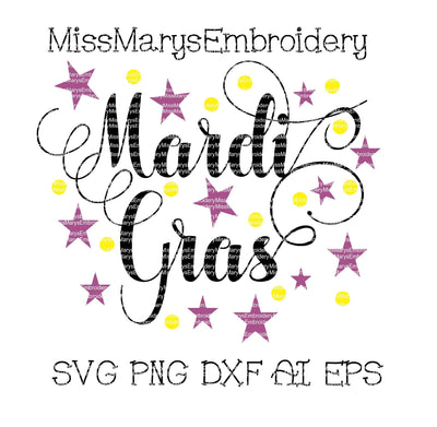 Mardi Gras SVG MissMarysEmbroidery 
