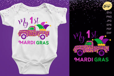 Mardi Gras SVG| My first Mardi Gras SVG | layered cut file SVG Klava P 