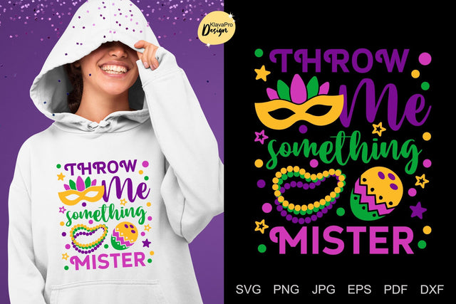Mardi Gras SVG| Throw Me Something Mister SVG Klava P 
