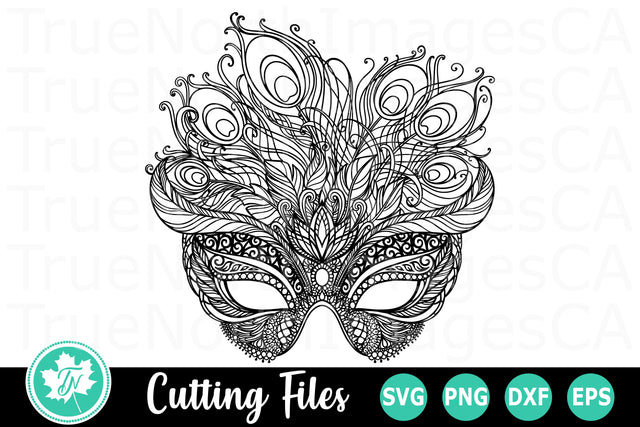 Mardi Gras SVG | Zentangle SVG | Mask SVG SVG TrueNorthImagesCA 
