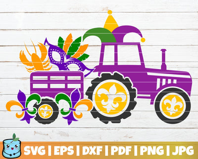 Mardi Gras Tractor SVG MintyMarshmallows 