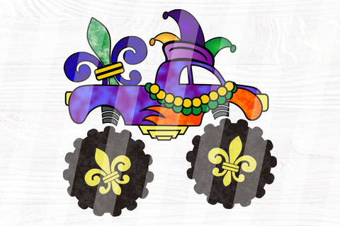Mardi Gras Truck PNG | Sublimation Design | Boy Mardi Gras Png | Mardi Gras Clipart SVG TonisArtStudio 