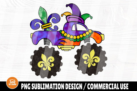Mardi Gras Truck PNG | Sublimation Design | Boy Mardi Gras Png | Mardi Gras Clipart SVG TonisArtStudio 