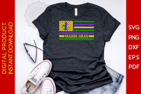 Mardi Gras USA Flag SVG PNG PDF Cut File SVG Creativedesigntee 