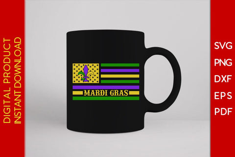 Mardi Gras USA Flag SVG PNG PDF Cut File SVG Creativedesigntee 