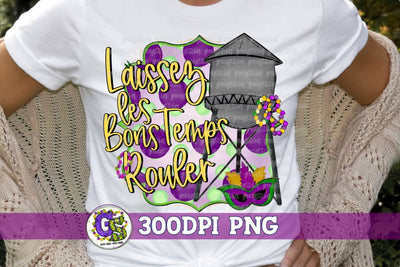 Mardi Gras Water Tower PNG Sublimation Greedy Stitches 