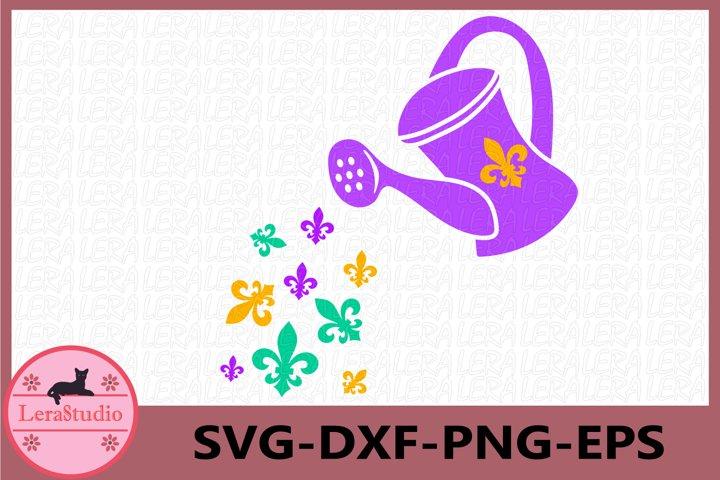 Mardi Gras Watering can Svg SVG Lerastudio 