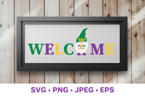 Mardi Gras Welcome Sign. Mardi Gras Gnome SVG LaBelezoka 