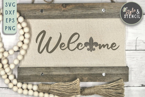 Mardi Gras Welcome SVG - PNG, DXF, SVG, EPS, Cut File SVG Style and Stencil 