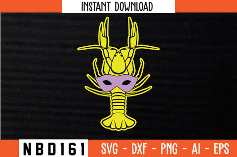 MARDI GRAS WITH CRAWFISH Svg Design SVG Nbd161 
