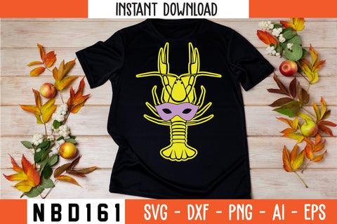 MARDI GRAS WITH CRAWFISH Svg Design SVG Nbd161 