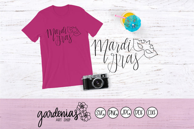 Mardi Gras with Mask SVG Gardenias Art Shop 