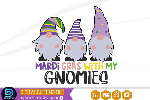 Mardi gras with my gnomies SVG SVG DESIGNISTIC 
