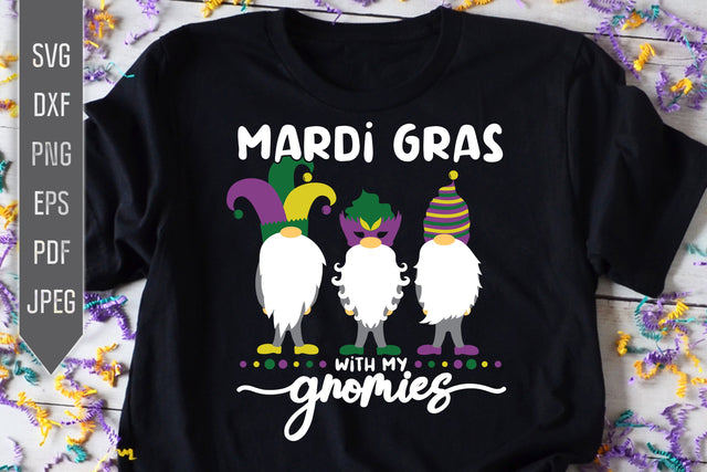 Mardi Gras With My Gnomies Svg. Three Mardi Gras Gnomes Svg. Mardi Gras Svg. Gnomes Svg. Cricut, Silhouette, dxf, png, eps, jpg, pdf SVG Mint And Beer Creations 