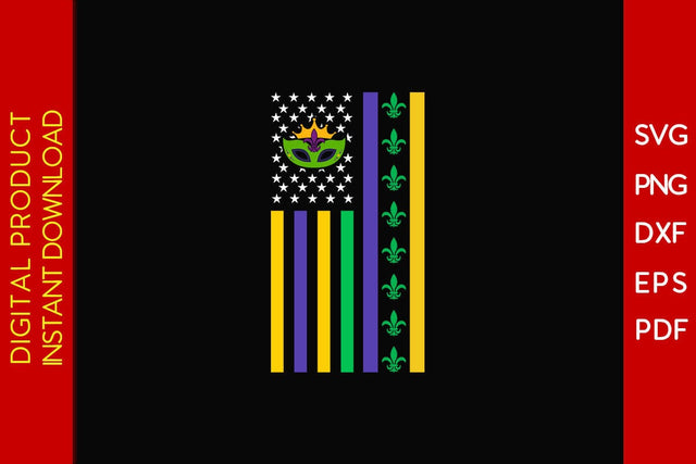 Mardi Gras With USA Flag SVG PNG PDF Cut File SVG Creativedesigntee 