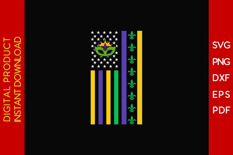 Mardi Gras With USA Flag SVG PNG PDF Cut File SVG Creativedesigntee 