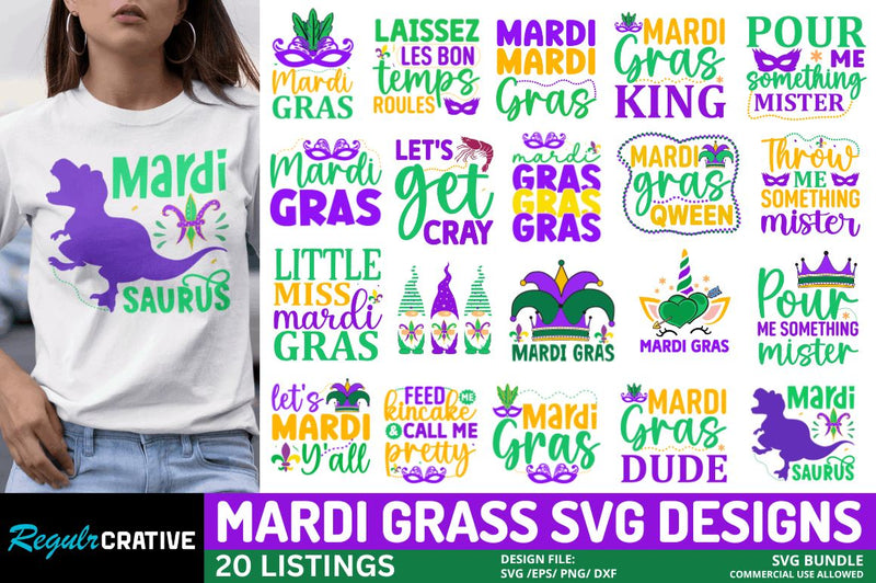 Mardi Grass Svg Bundle SVG Regulrcrative 