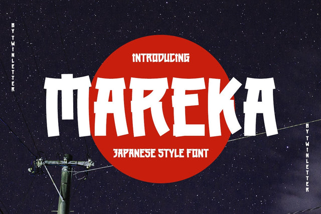 MAREKA - Japanese style font Font twinletter 