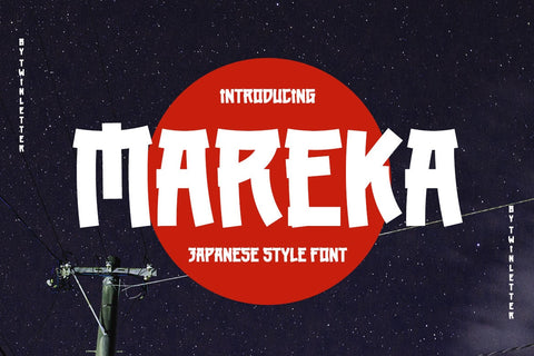 MAREKA - Japanese style font Font twinletter 