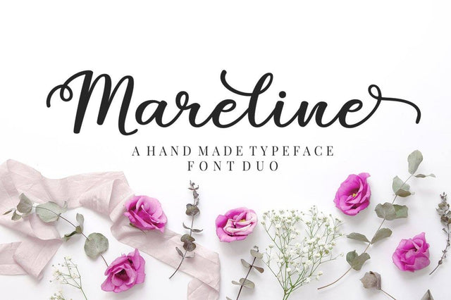 Mareline Script Font Duo Font Megatype 