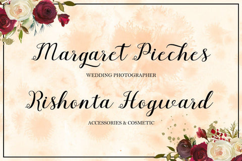 Margaretha Script Font AngelStudio 